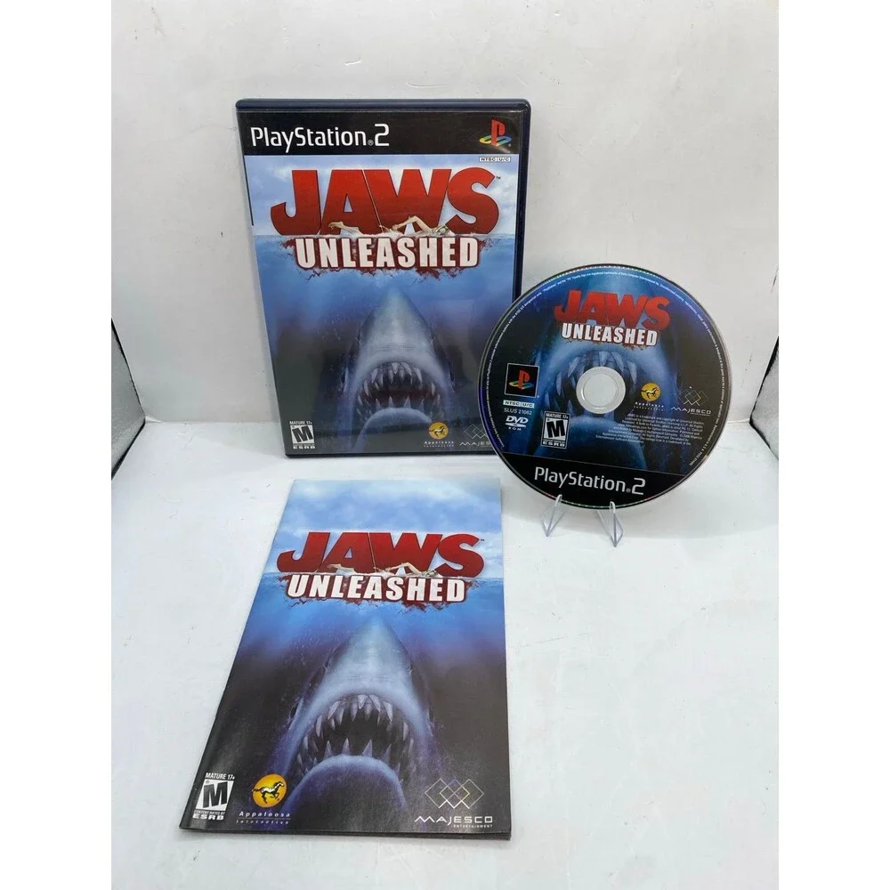 JAWS Unleashed Video Game for PlayStation  ps2 CIB with manual
